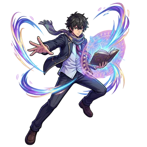 Anime Boy with Magic